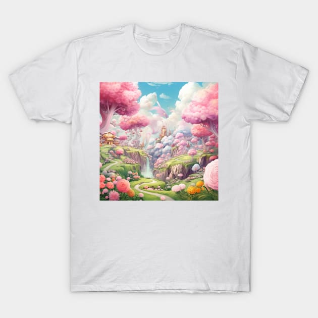 Colorful magical landscape T-Shirt by Riverside-Moon